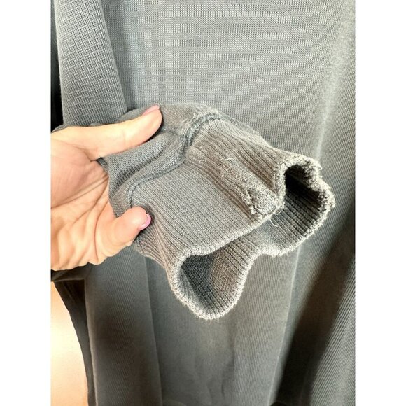 Horny Toad Mens Top Size L Green Cotton Crew Neck Long Sleeve Distressed - Picture 8 of 12